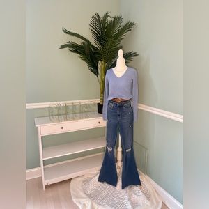 BABY BLUE LONG SLEEVE SWEATER ~ SIZE XS